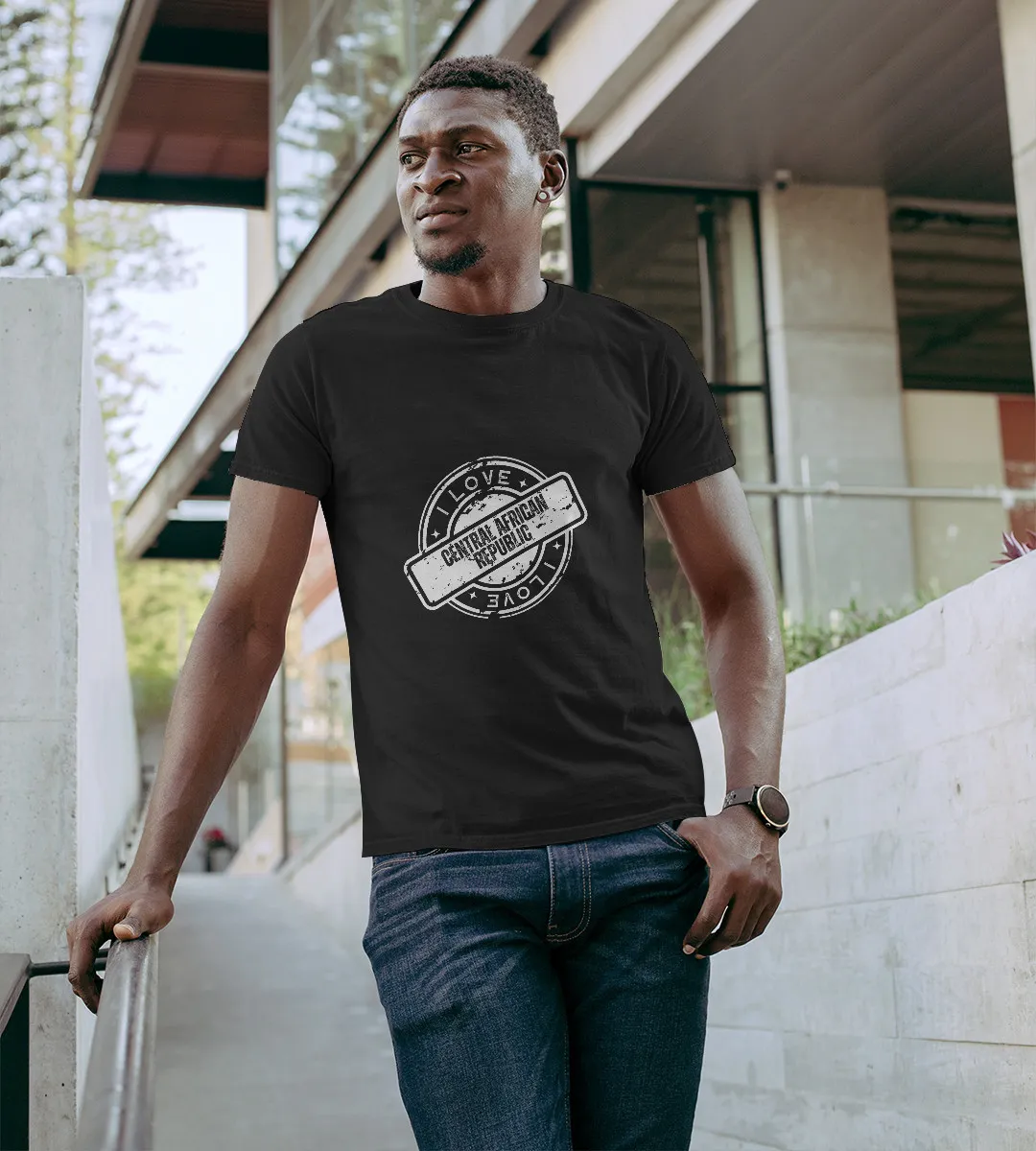 1sttheworld T-Shirt - I Love Central African Republic National Day T-Shirt Black A35
