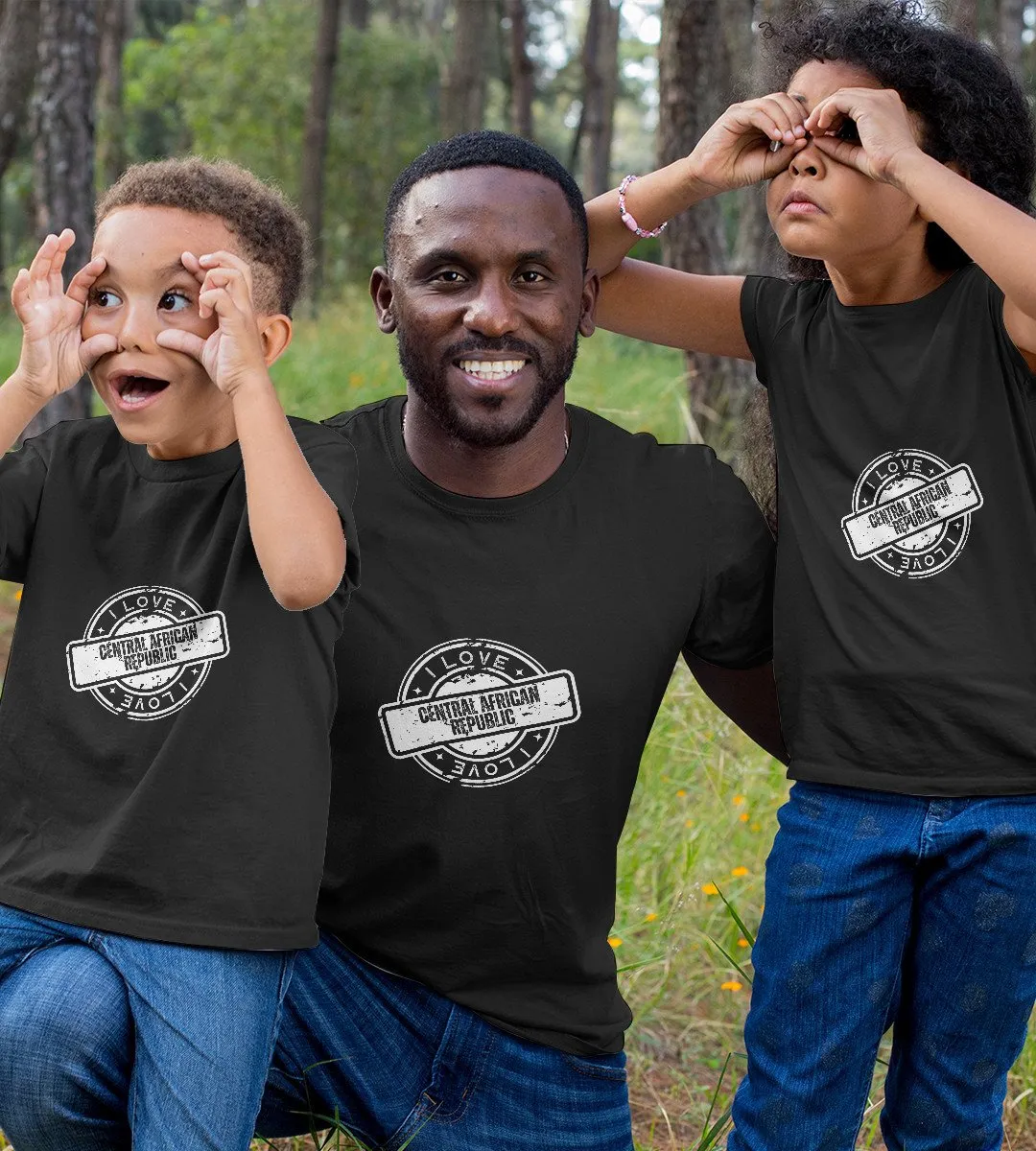 1sttheworld T-Shirt - I Love Central African Republic National Day T-Shirt Black A35