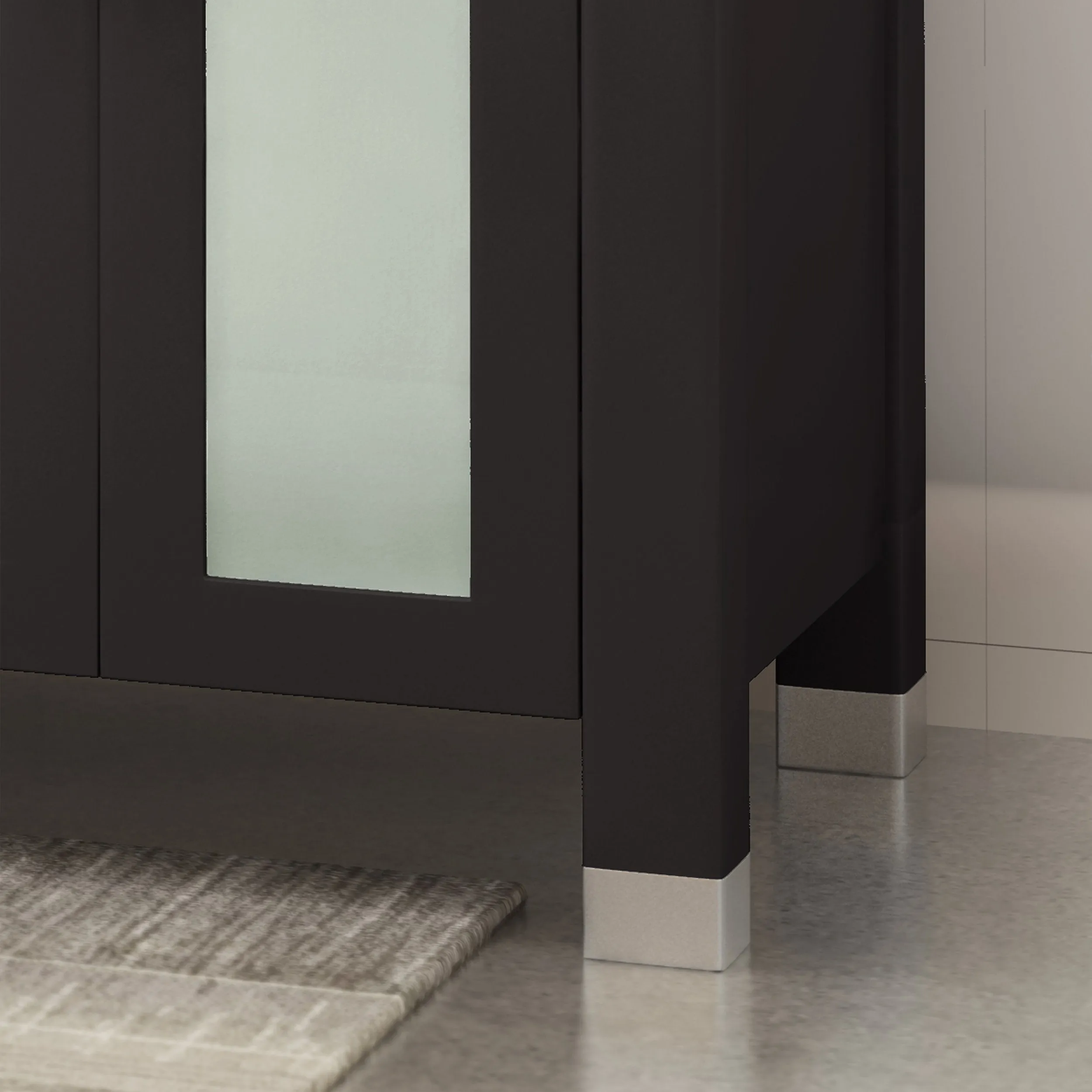 60" Wood Double Sink Bathroom Vanity with Marble Counter Top with Carrara White Marble - NH619703
