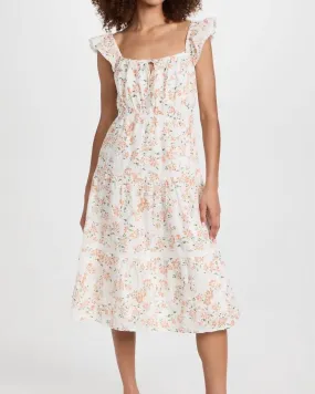 Acropolis Hills Midi Dress in Orange Floral | Orange Floral