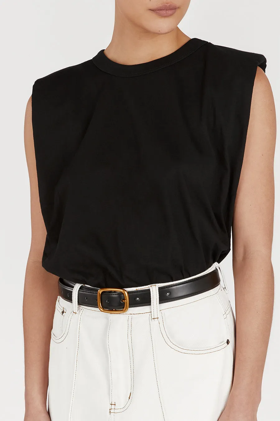 AIDEN BLACK MUSCLE TANK
