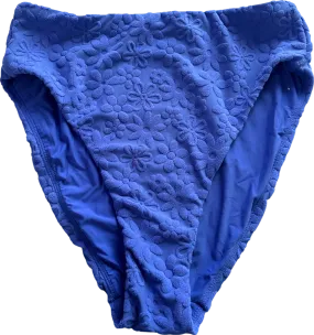 Anthropologie Blue Floral High-Waisted Bikini Bottoms UK L