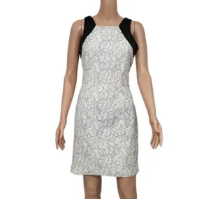 Badgley Mischka Ladies Black & White Lace Halter Dress, Sleeveless, Size 10, NWT