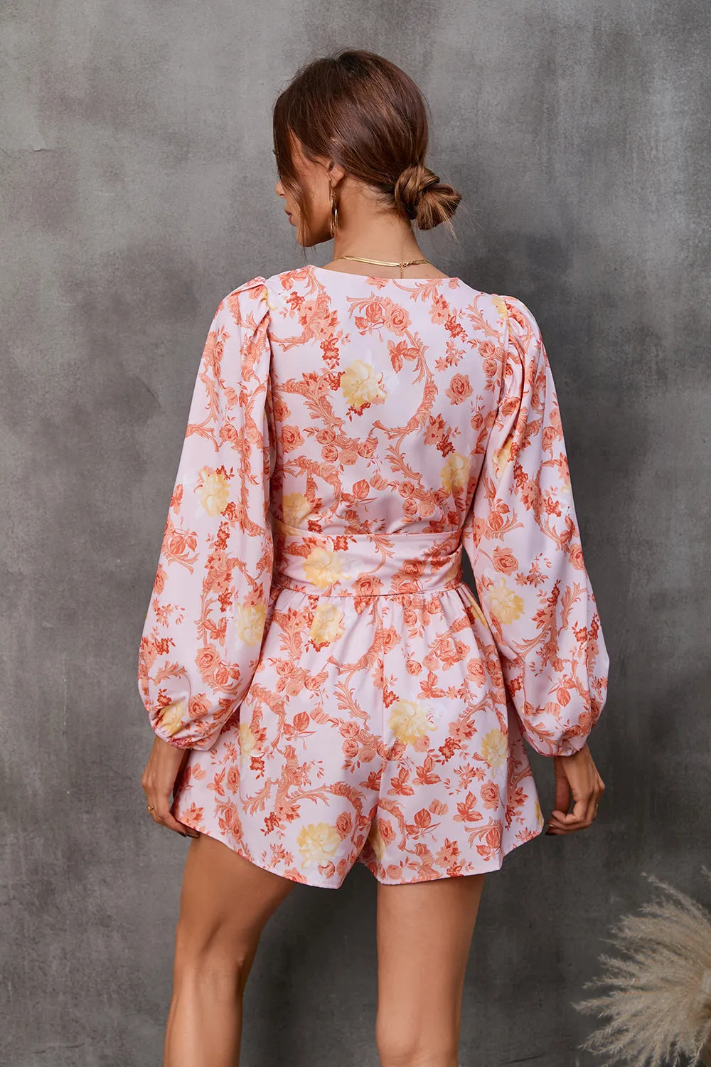 BerriesJam - 2024 Print Lace-up Sexy Long-sleeve Jumpsuit Set