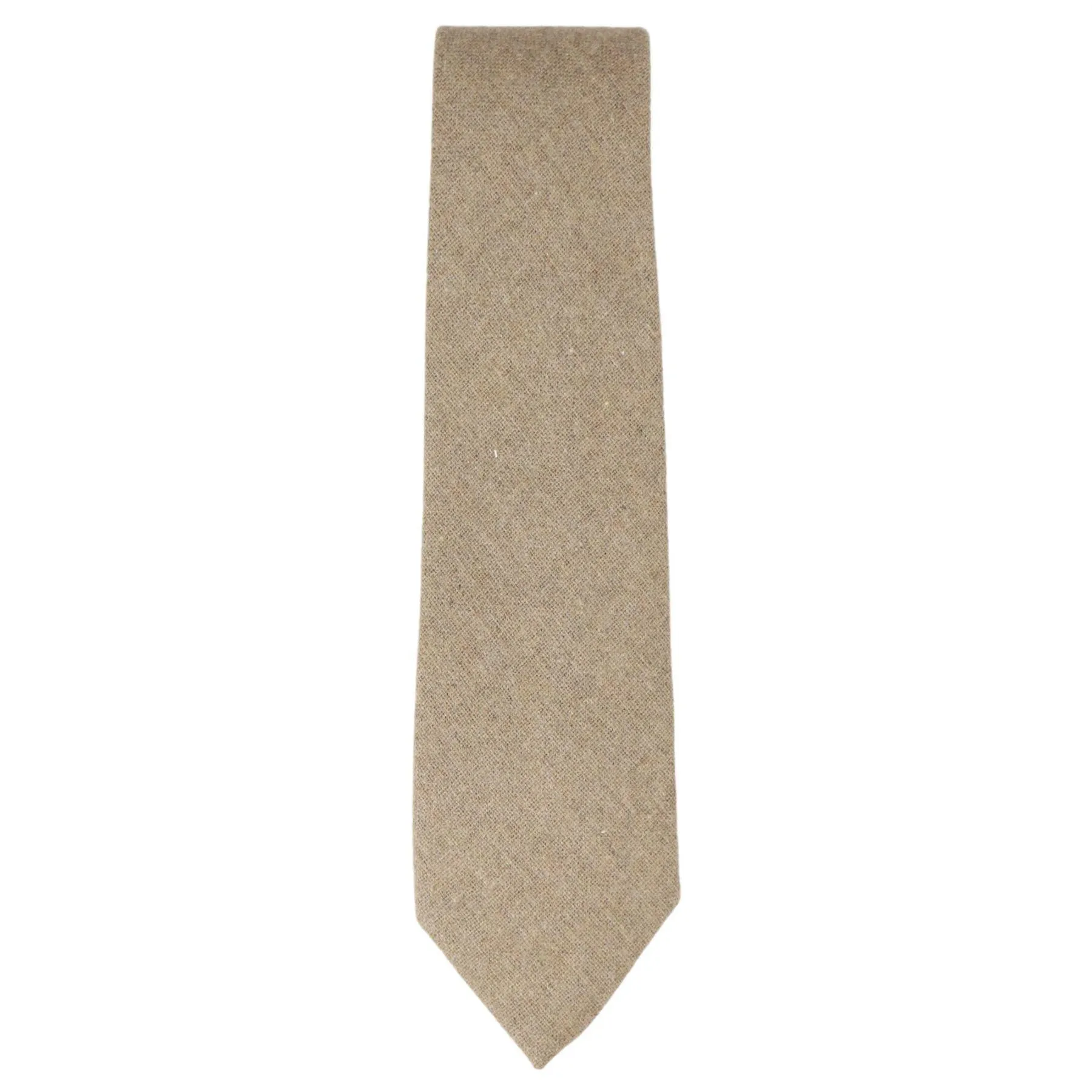 Camel Beige Oak Tweed Tie Hankie Hankerchief 2" Smart Formal Vintage Classic