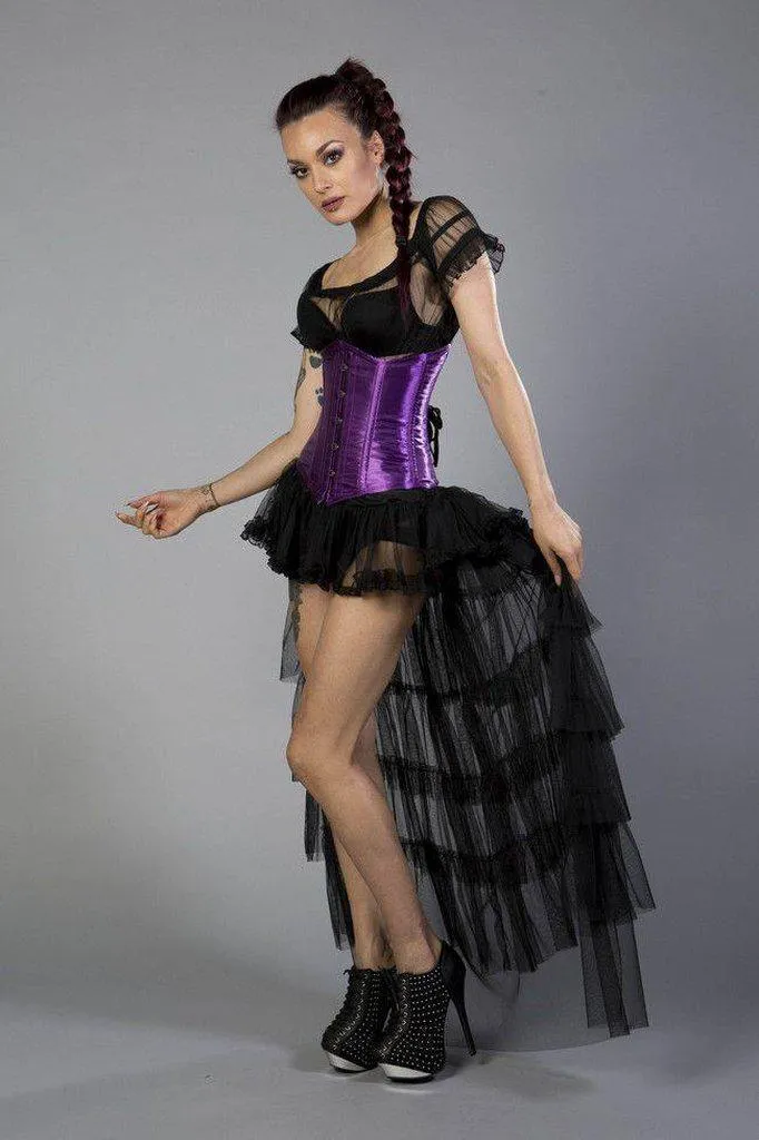 Candy Underbust Steel Boned Waist Training Corset In Satin