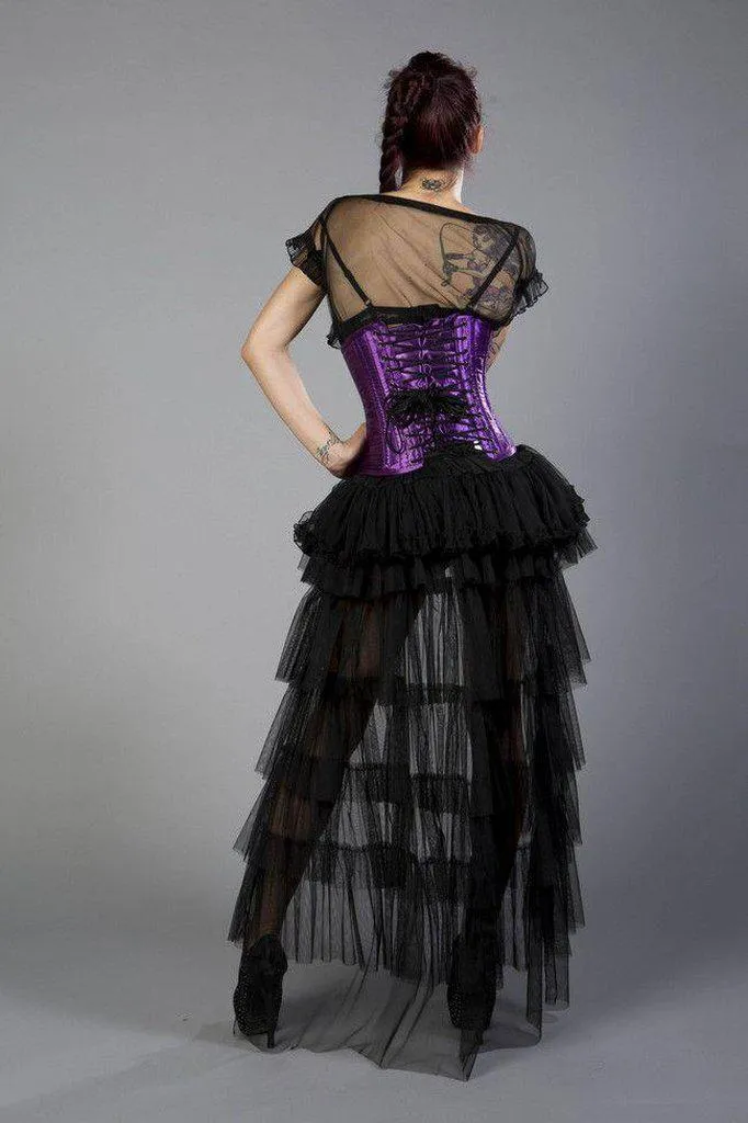 Candy Underbust Steel Boned Waist Training Corset In Satin