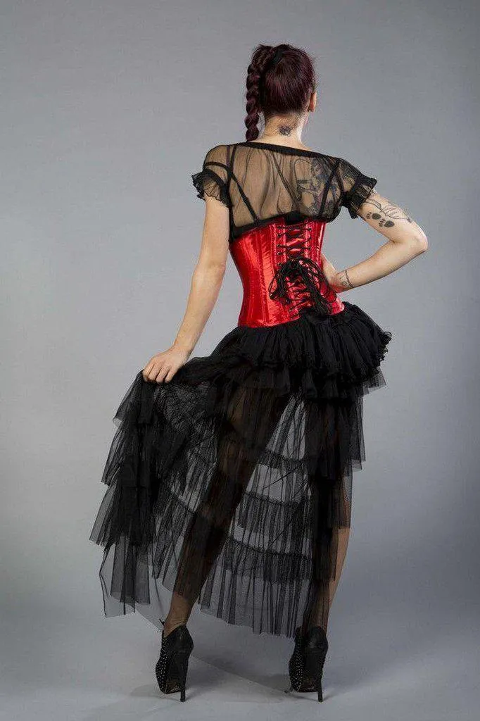 Candy Underbust Steel Boned Waist Training Corset In Satin