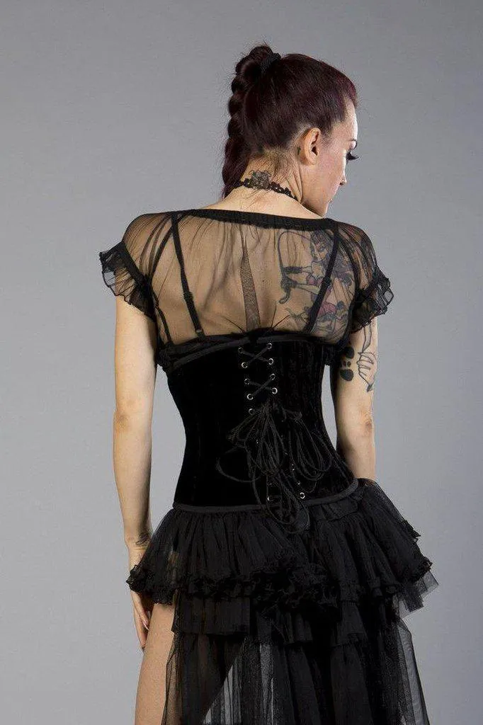 Candy Underbust Waist Training Corset In Velvet