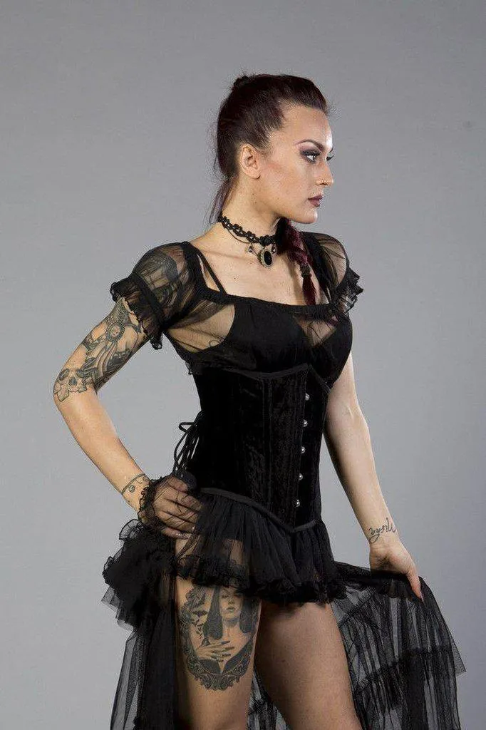 Candy Underbust Waist Training Corset In Velvet