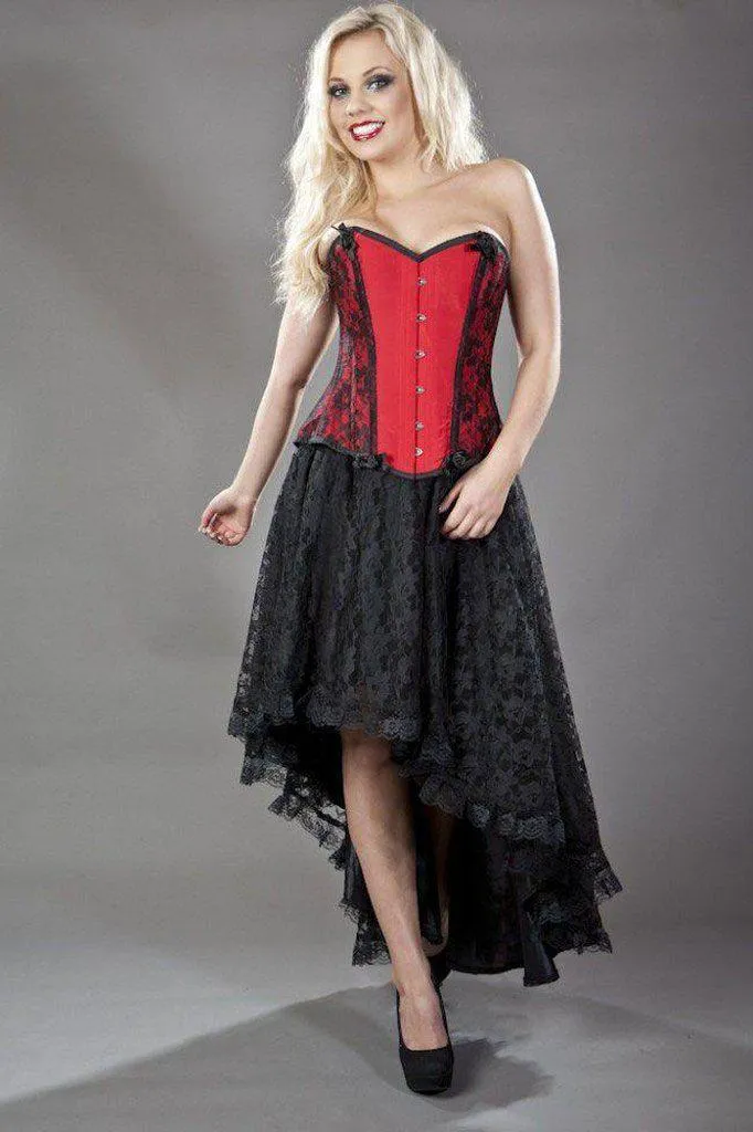 Chantelle Overbust Steel Boned Corset In Taffeta