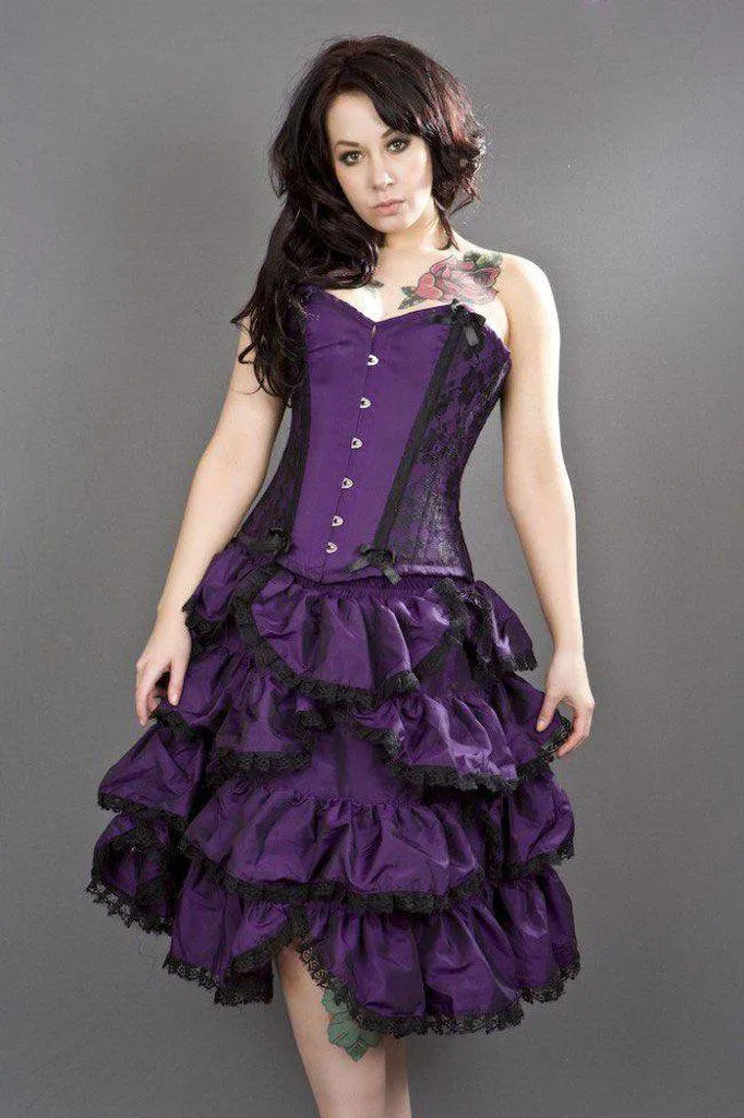 Chantelle Overbust Steel Boned Corset In Taffeta