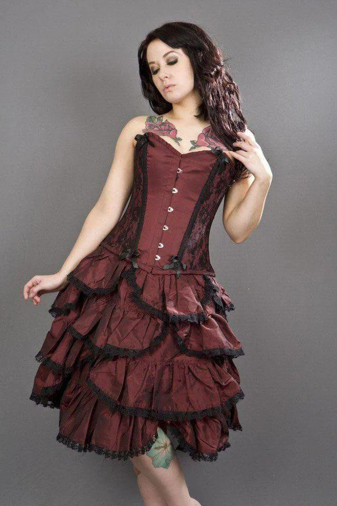 Chantelle Overbust Steel Boned Corset In Taffeta