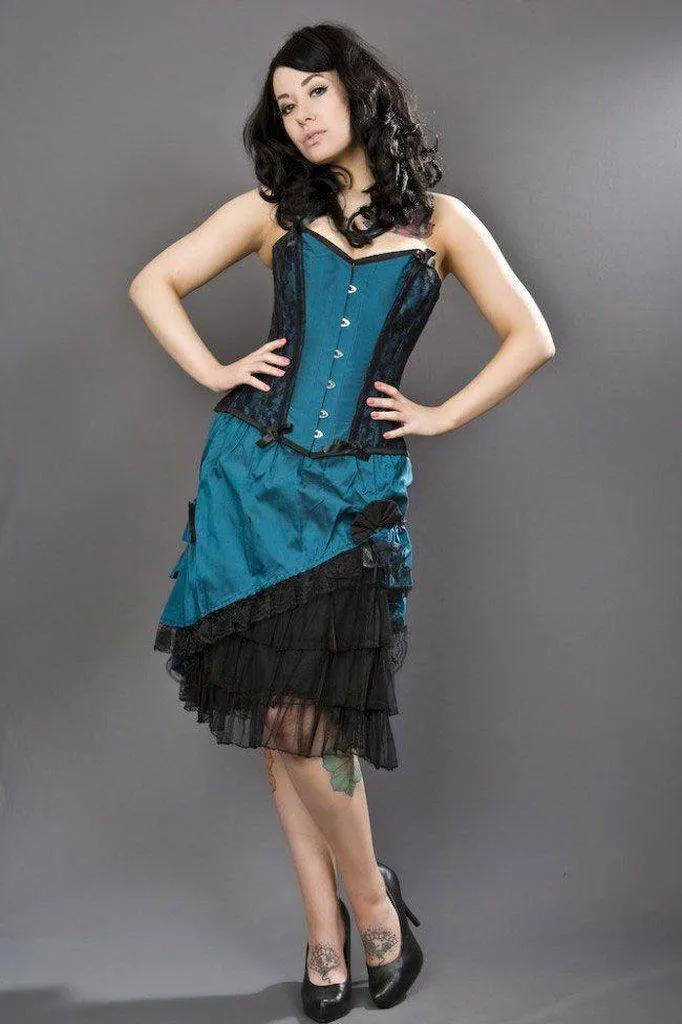 Chantelle Overbust Steel Boned Corset In Taffeta