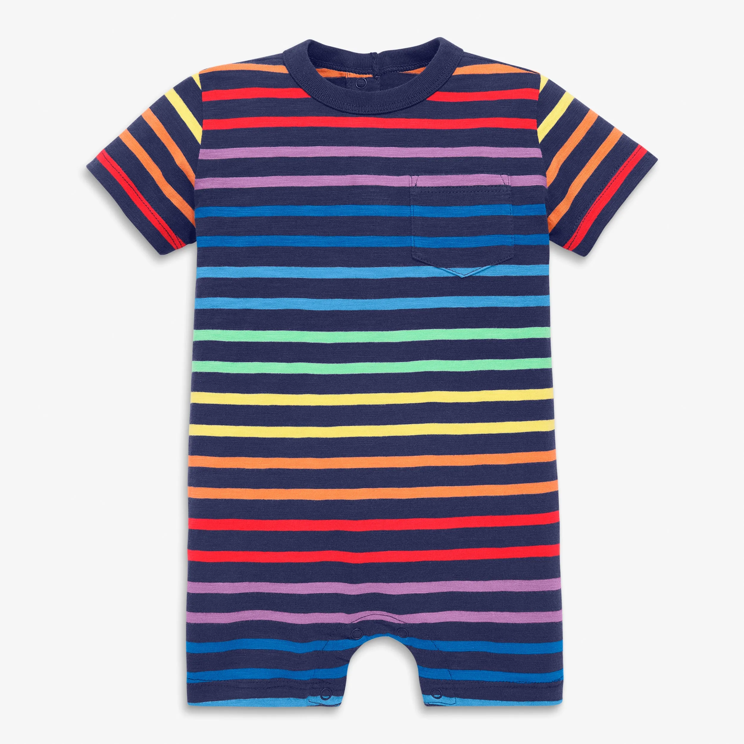 Clearance baby pocket shortie in double rainbow stripe
