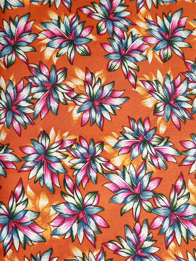 Crepe Digital Floral Printed Running material