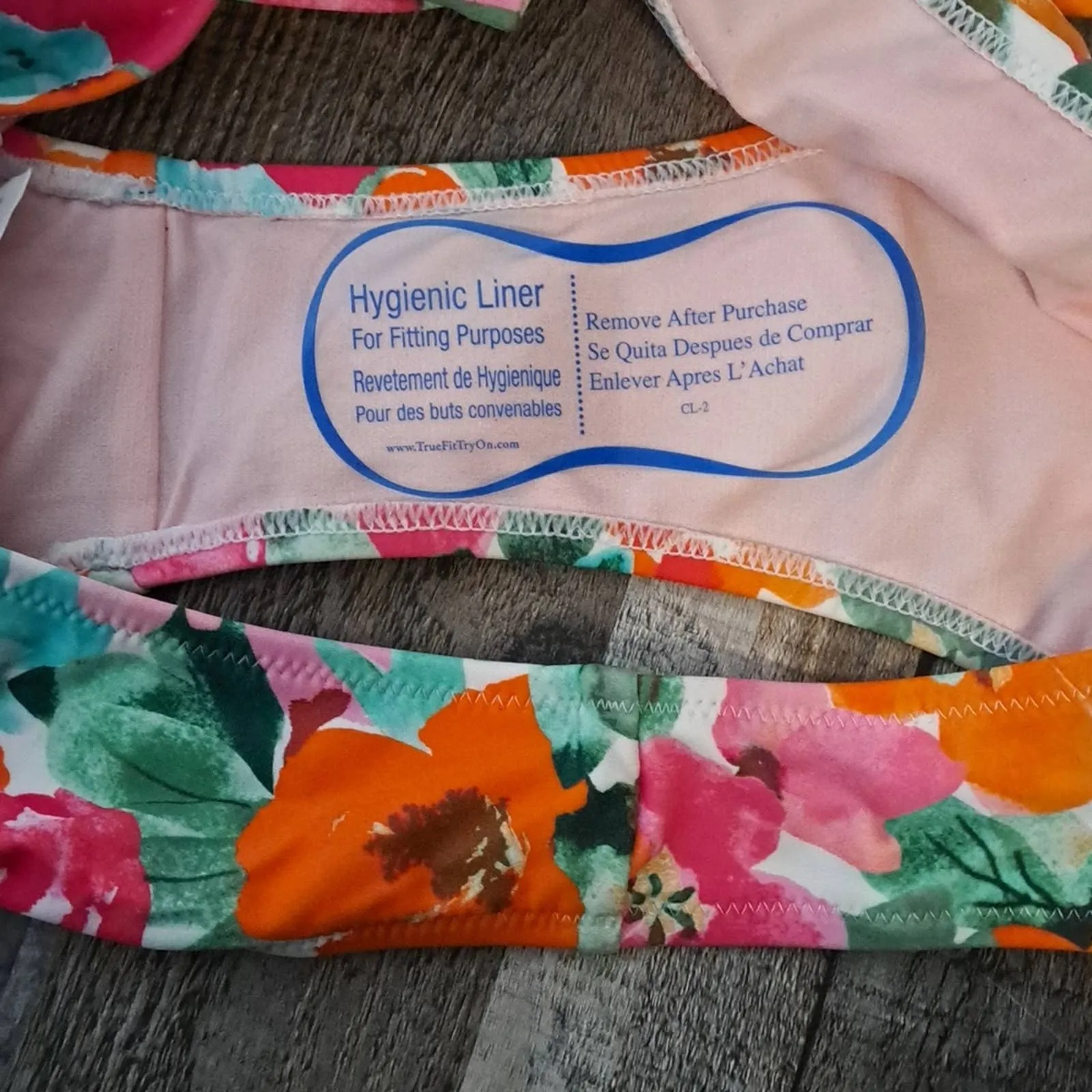 CUPSHE Two Piece Swim Bikini Set Floral Print Knot Bunny Tie Medium