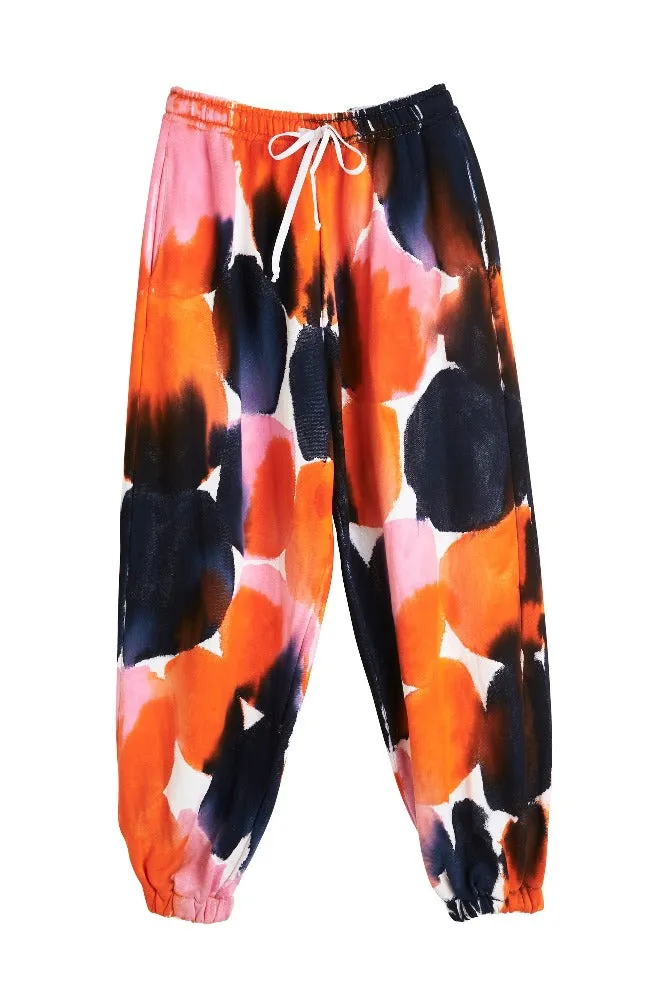 DANNY  SWEAT PANT  - Navy/Orange/Pink