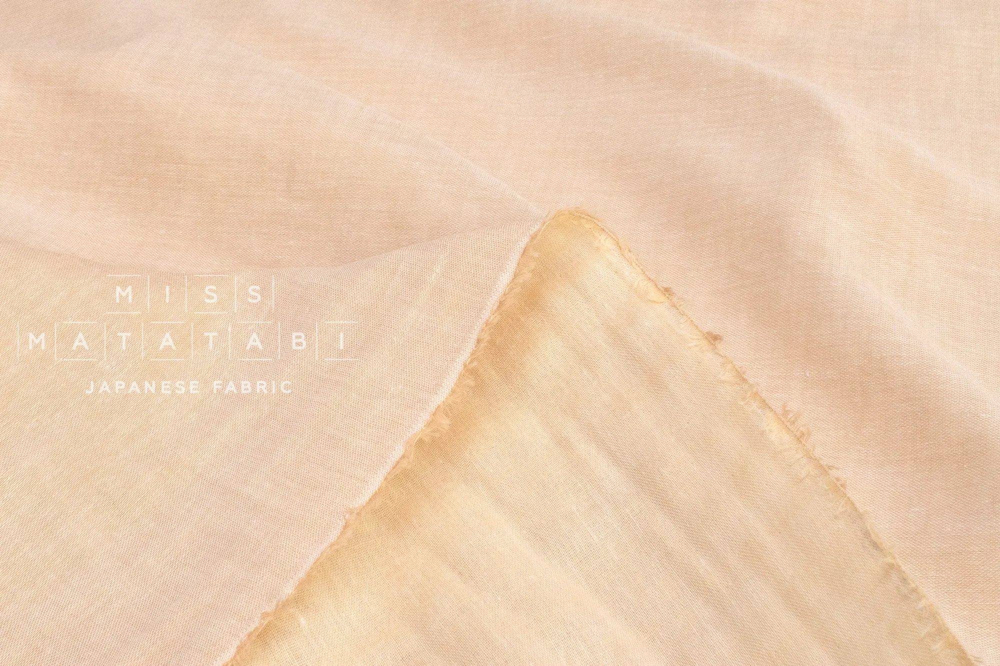 DEADSTOCK Soft Linen Blend Double Gauze - pale apricot