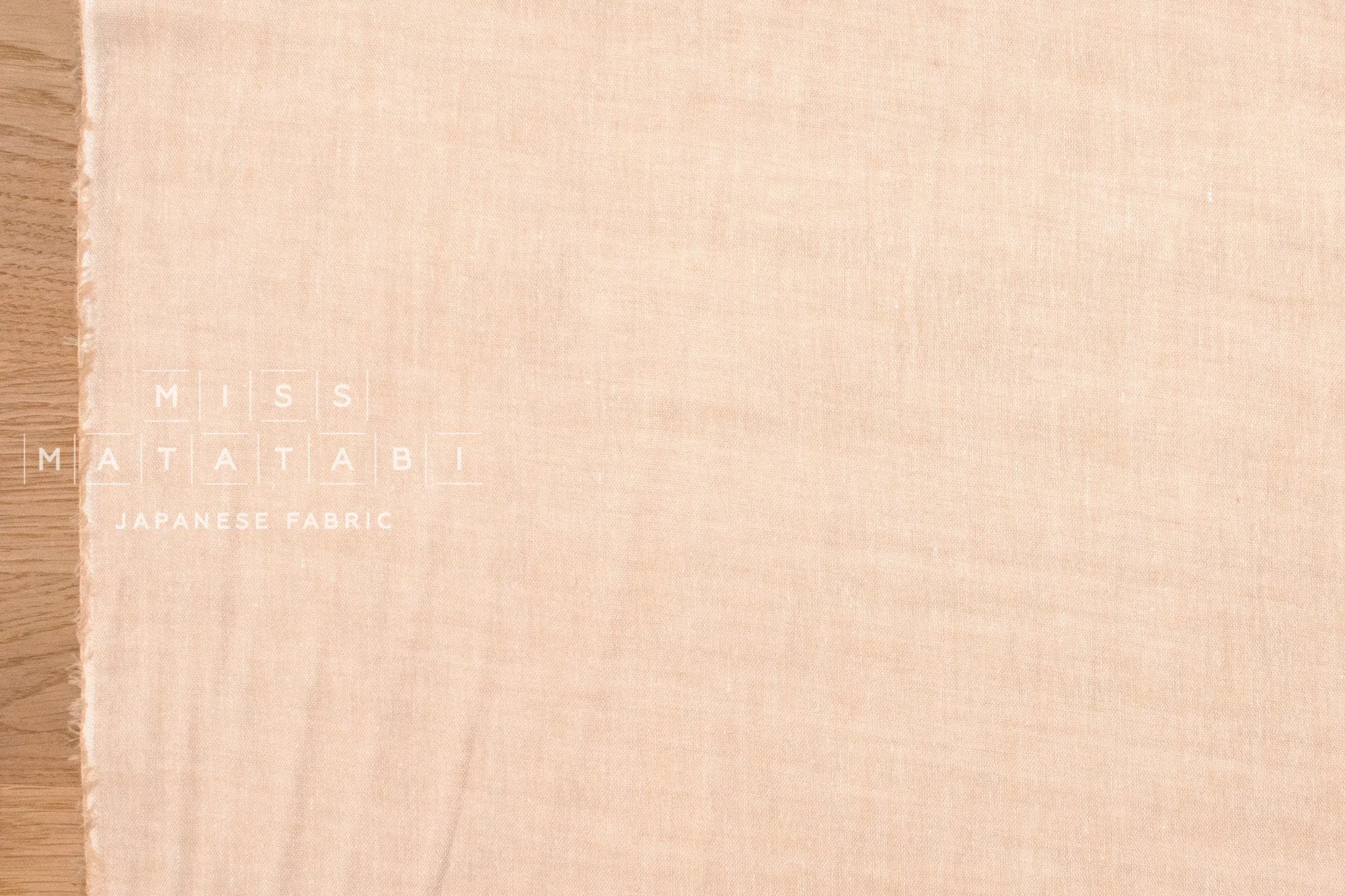DEADSTOCK Soft Linen Blend Double Gauze - pale apricot