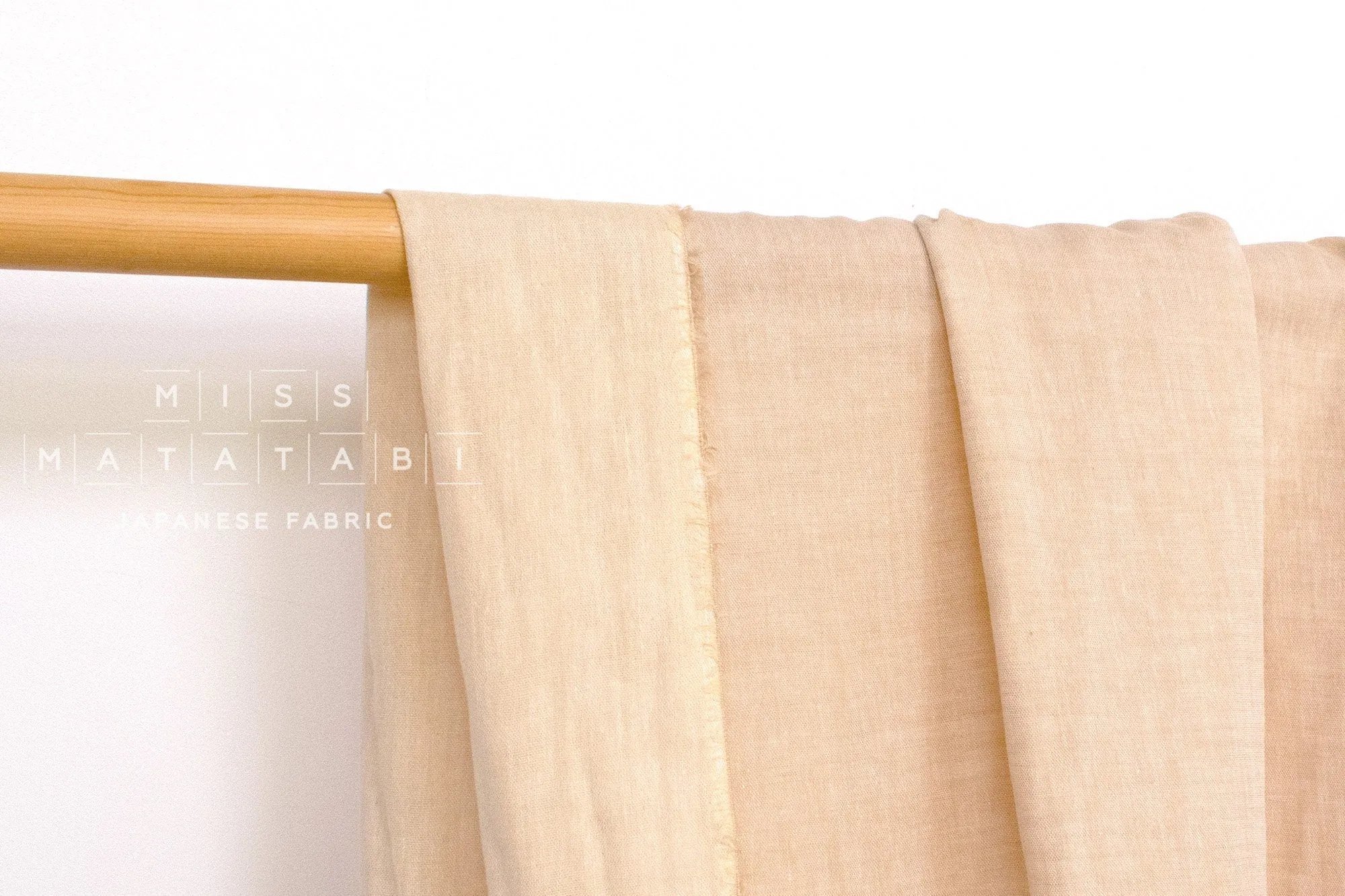 DEADSTOCK Soft Linen Blend Double Gauze - pale apricot