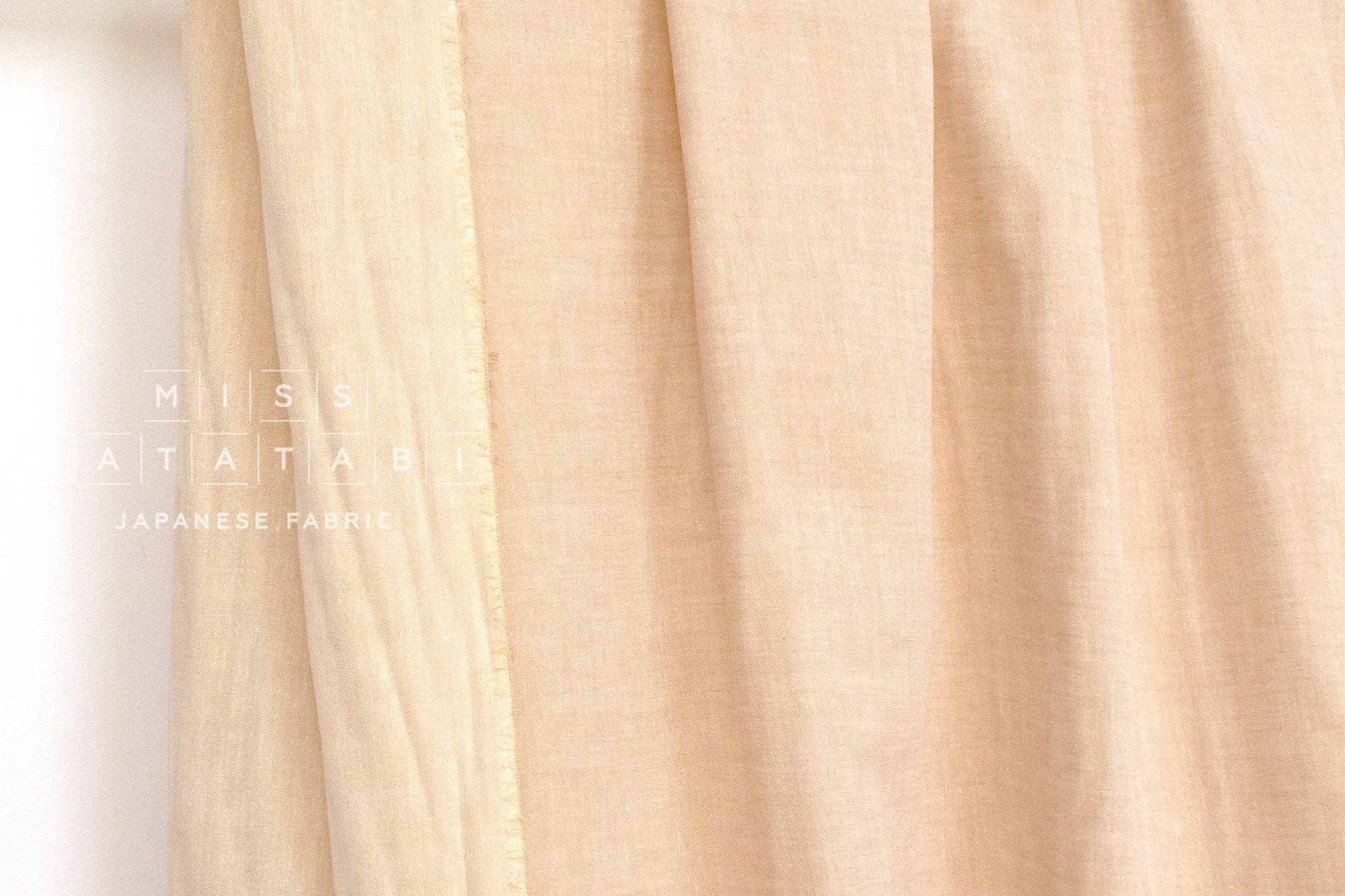 DEADSTOCK Soft Linen Blend Double Gauze - pale apricot
