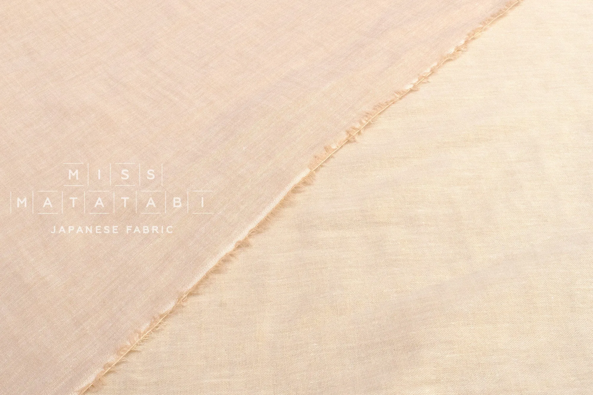 DEADSTOCK Soft Linen Blend Double Gauze - pale apricot