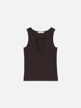 Deep V Tank -- Chocolate Brown