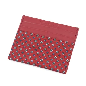 E.Marinella Credit Card Holder in Calfskin and Silk