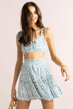 Gemini Skirt / Blue Floral