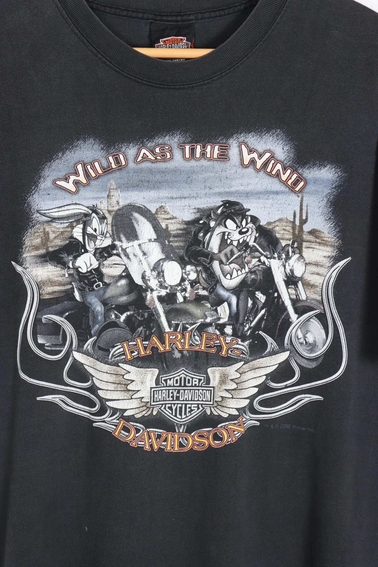 HARLEY DAVIDSON Looney Tunes 'Wild as the Wind'  USA Made Tee (L)