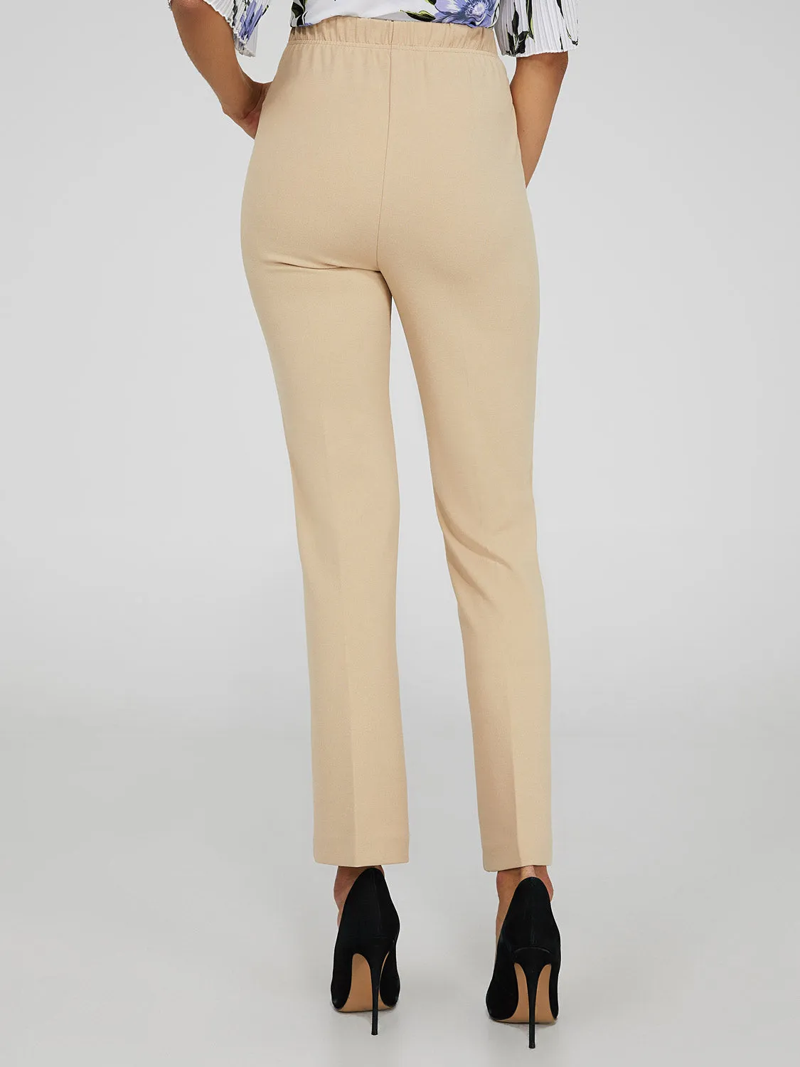 High-Waisted Tie Belt Pants