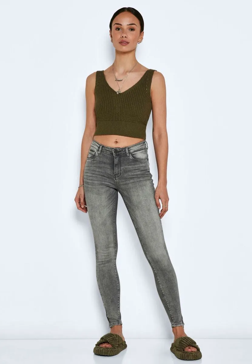 Noisy May - Sara O Neck Knit Burnt Olive - Top