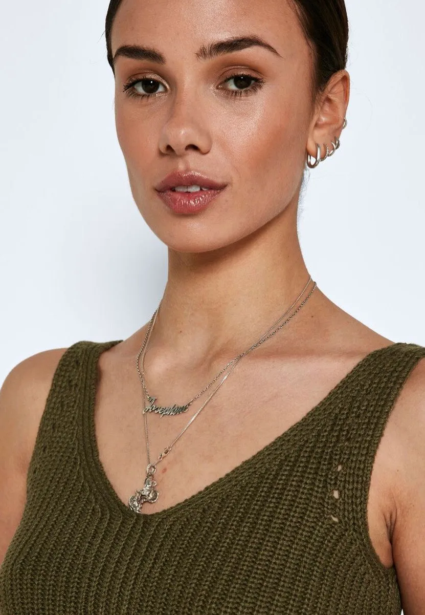 Noisy May - Sara O Neck Knit Burnt Olive - Top