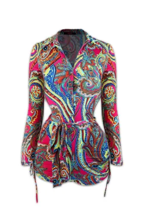 Paisley Print Romper
