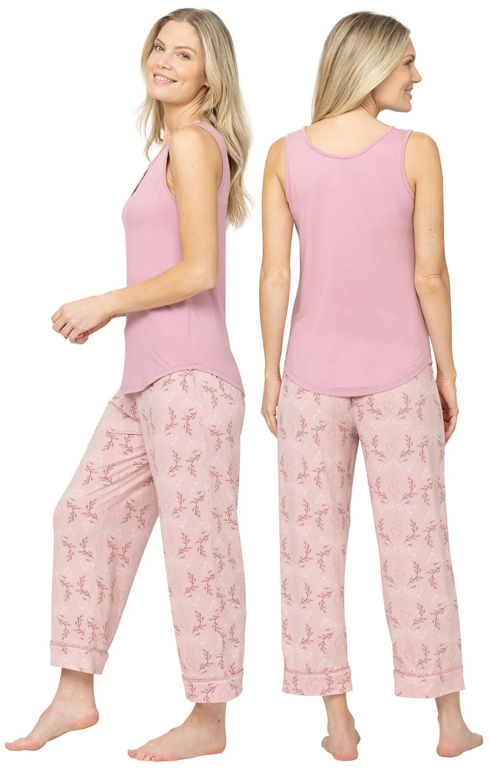 Peace & Love Tank Capri Pajamas