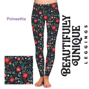 Poinsettias - High-quality Handcrafted Vibrant Leggings