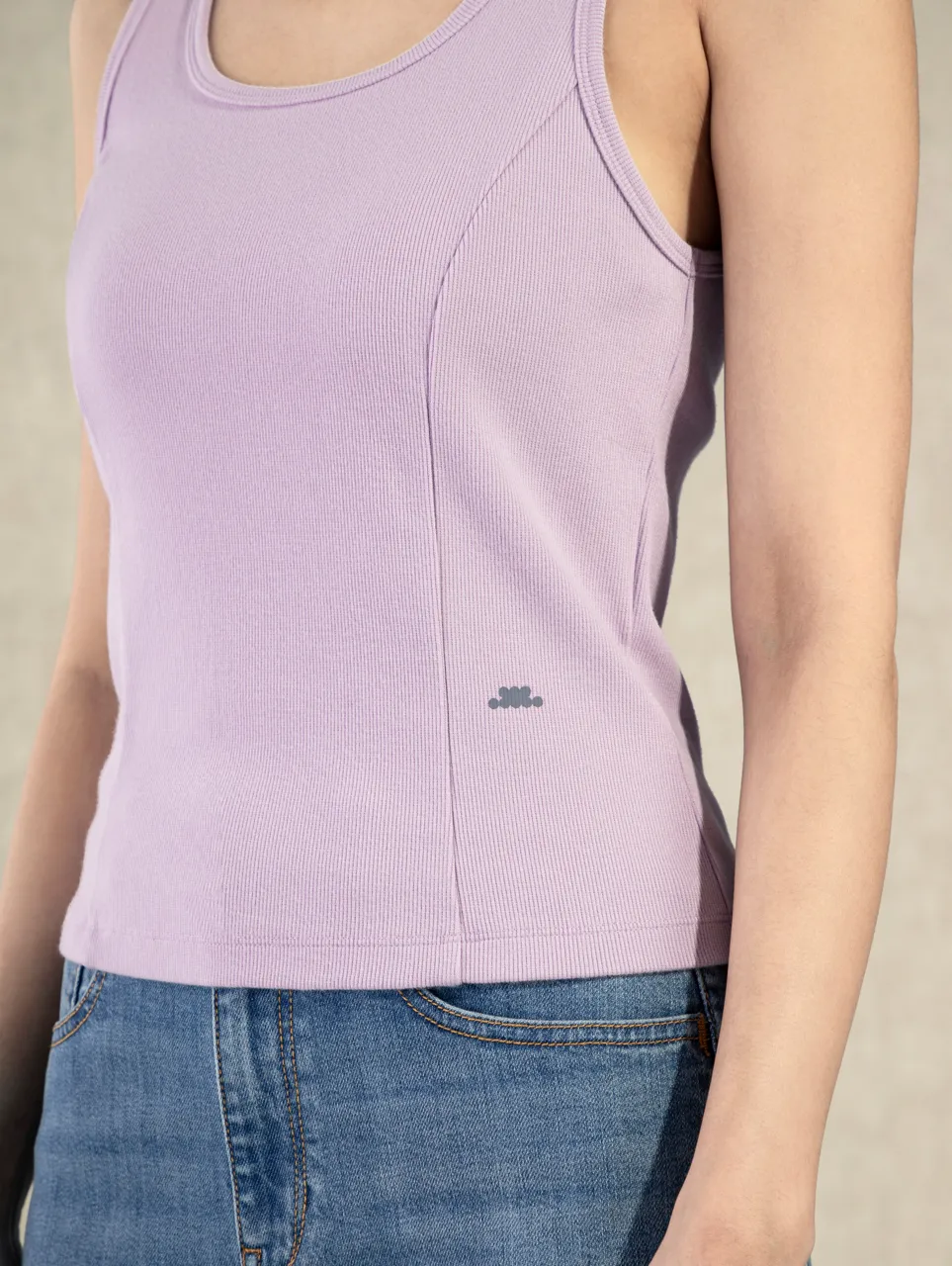Princess Seam Rib Tank Pastel Lilac