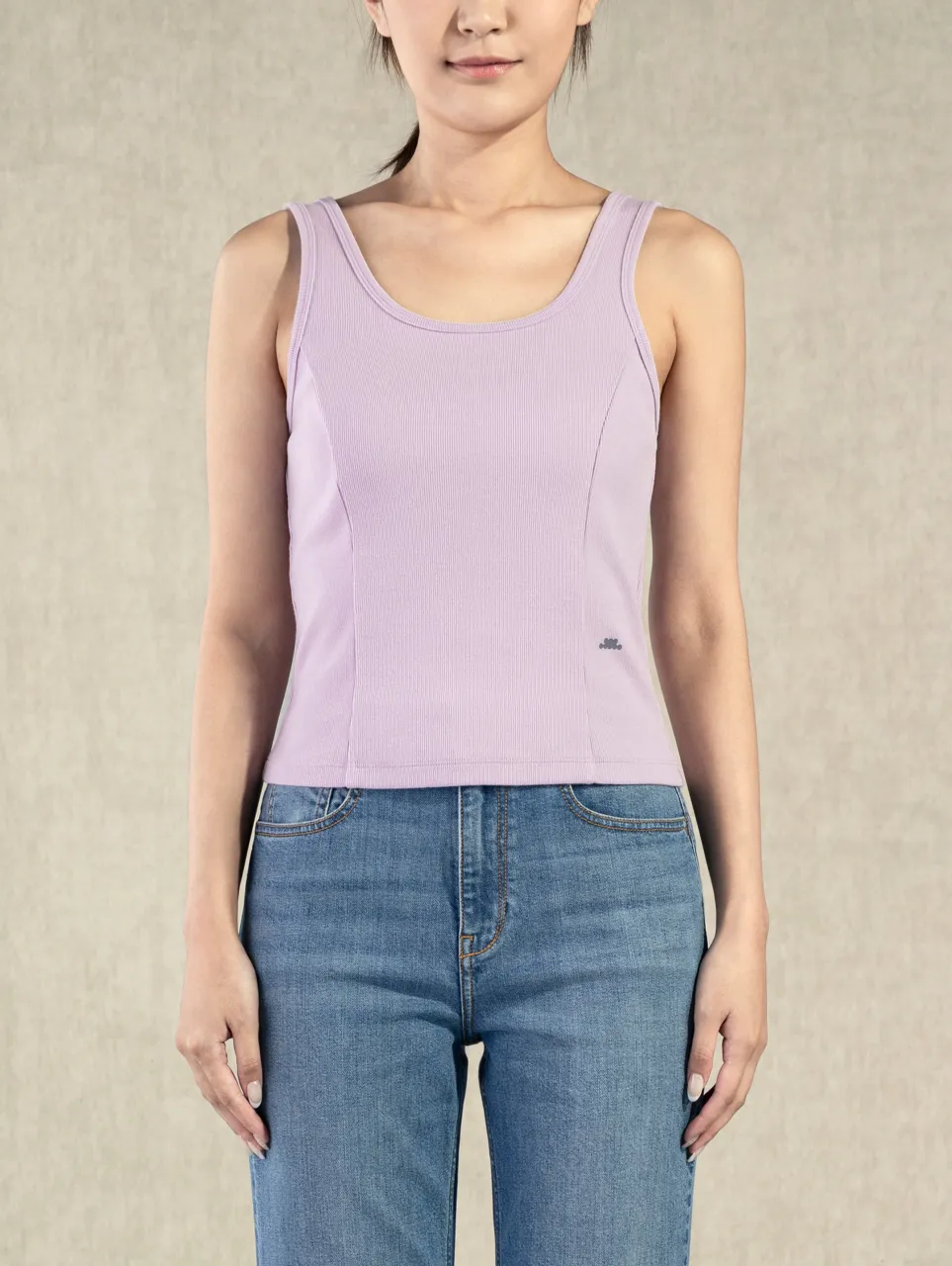 Princess Seam Rib Tank Pastel Lilac