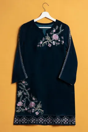 "CASIAX" Embroidered Velvet Shirt