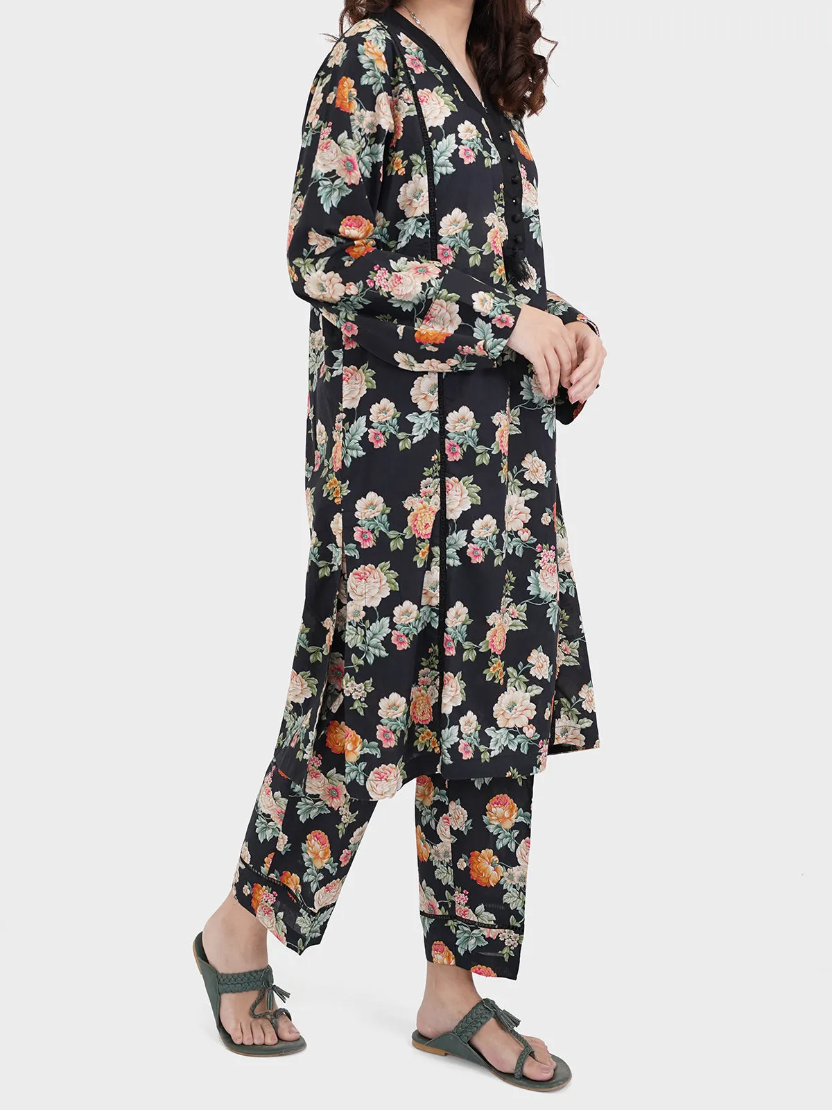 "IOANE" Printed Two Piece Suit