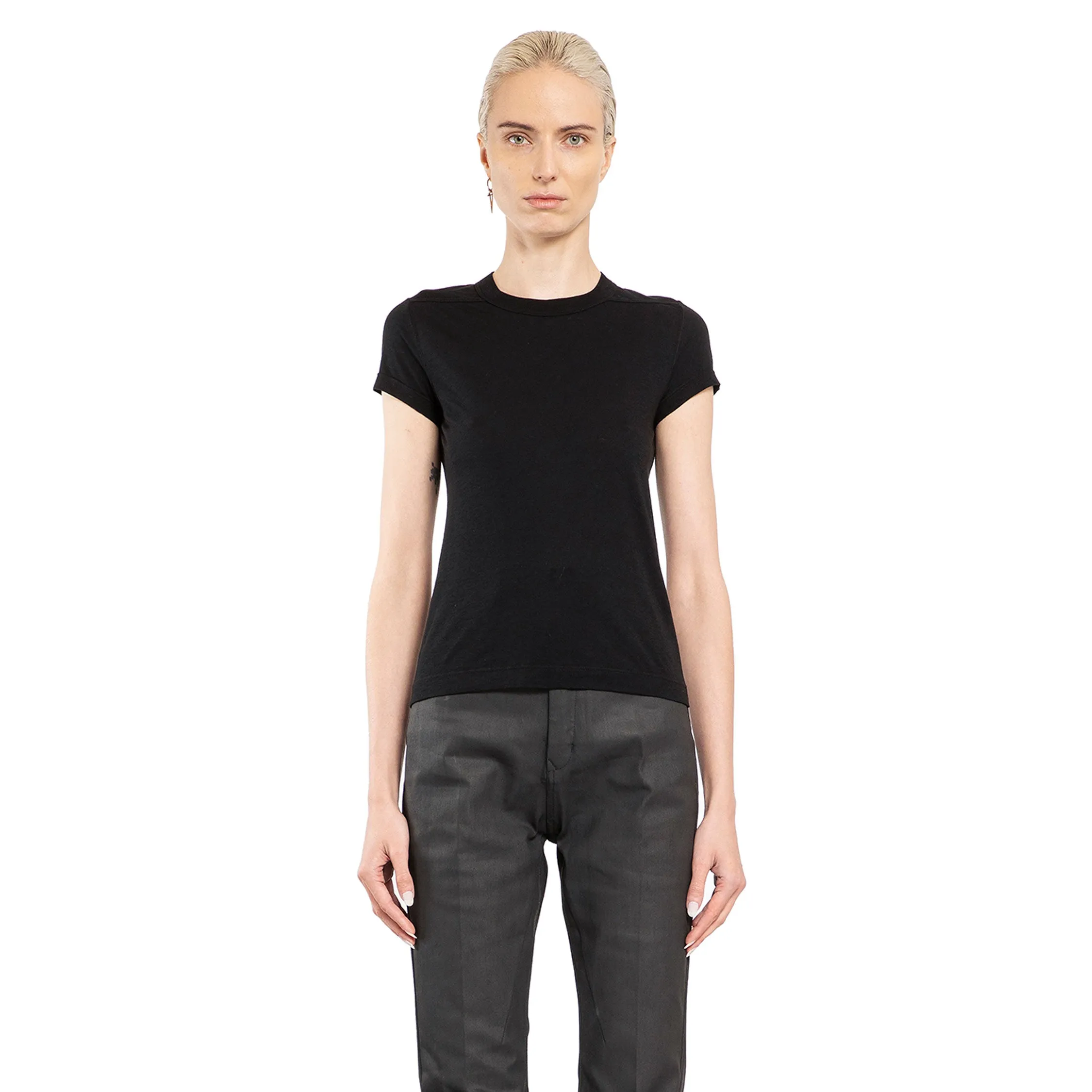 RICK OWENS WOMAN BLACK T-SHIRTS & TANK TOPS