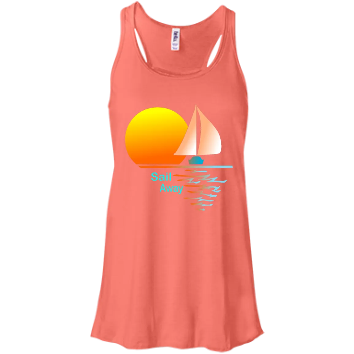 Sail Away on Bella Canvas Flowy Racerback Tank
