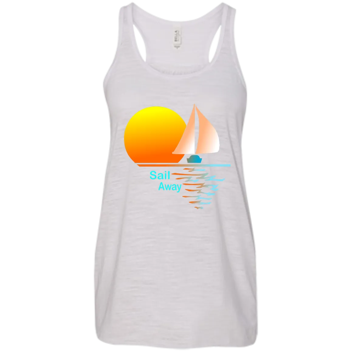 Sail Away on Bella Canvas Flowy Racerback Tank