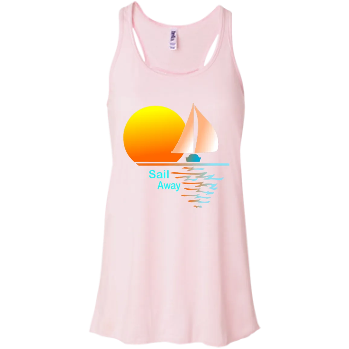 Sail Away on Bella Canvas Flowy Racerback Tank