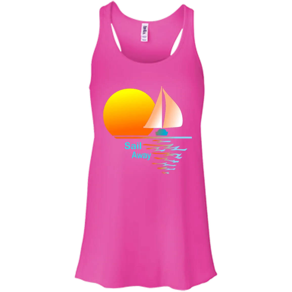 Sail Away on Bella Canvas Flowy Racerback Tank