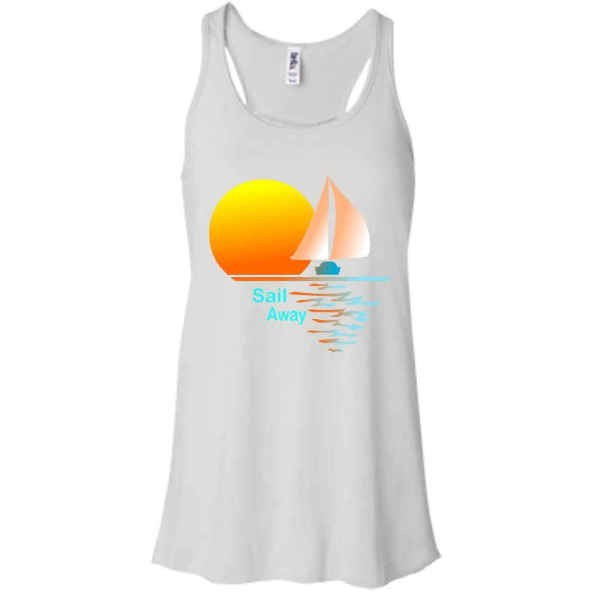Sail Away on Bella Canvas Flowy Racerback Tank