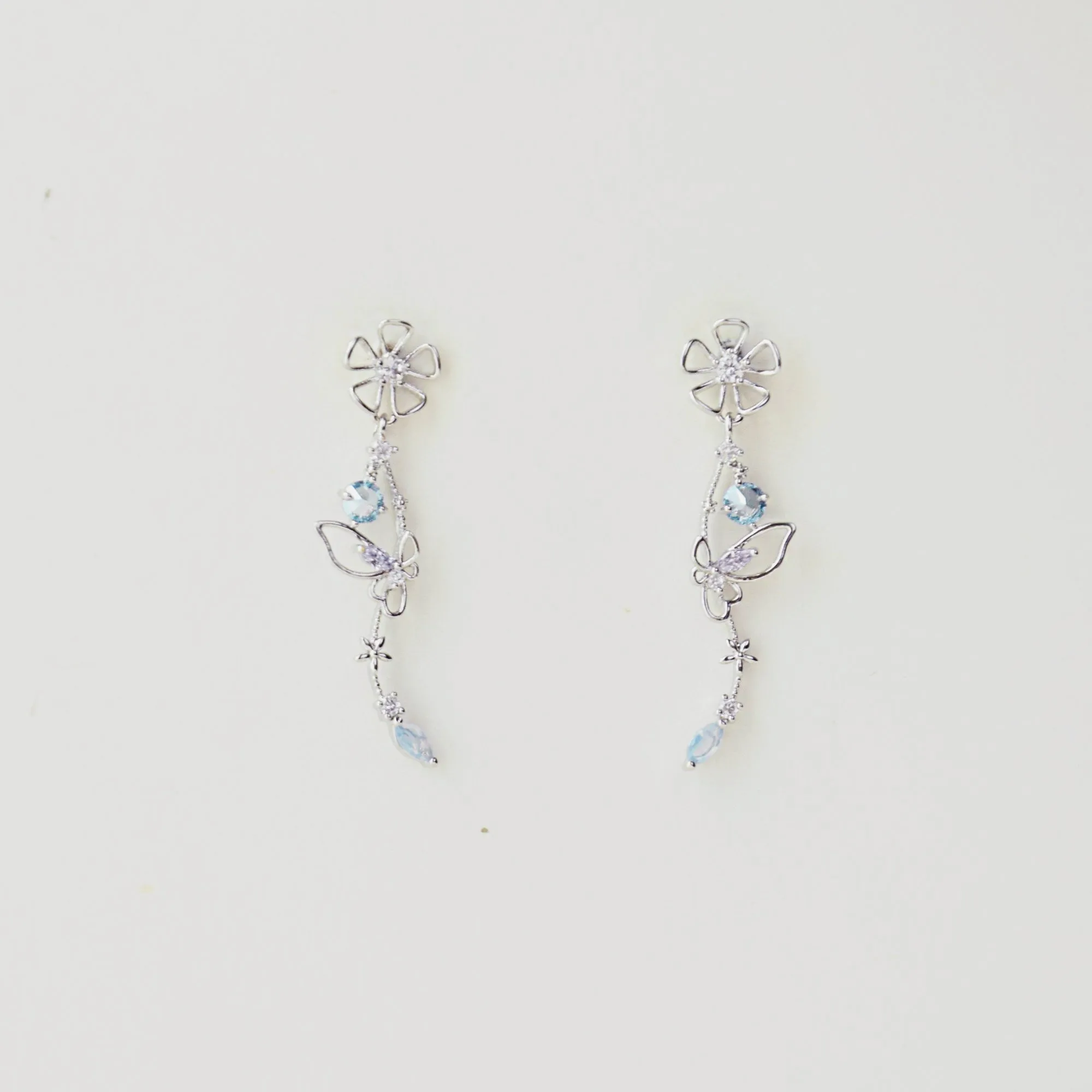 Silver Astilbe Earrings