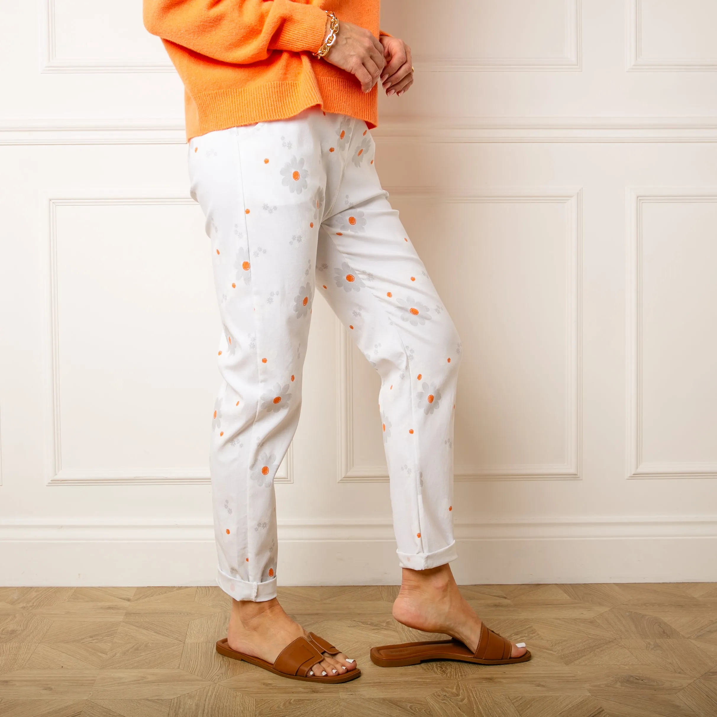 Slim Fit Floral Trousers