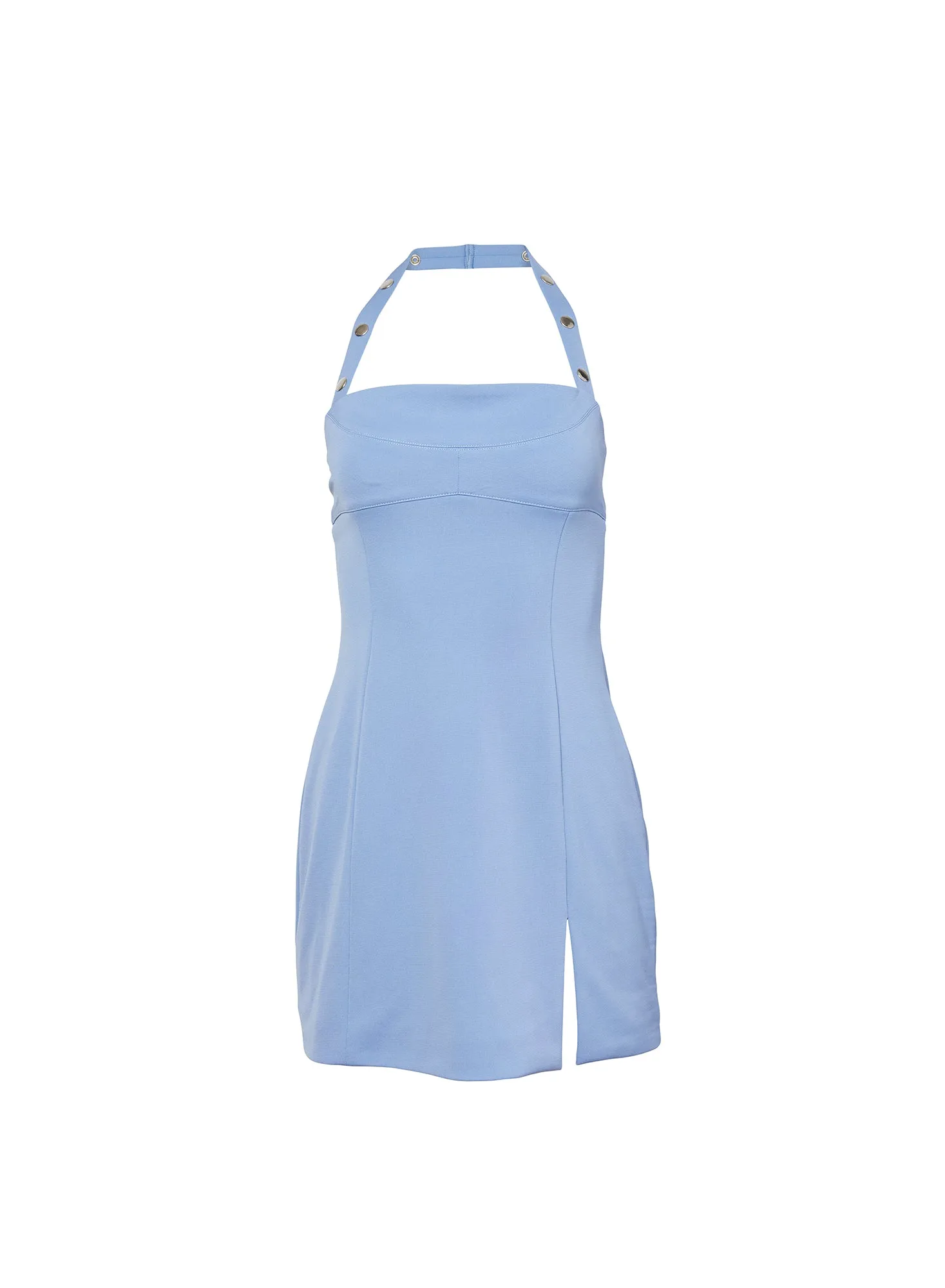 Snap Halter Mini Dress